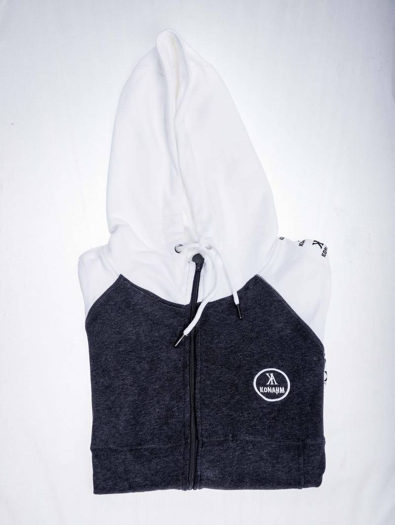 Konahm classic cotton tracksuit - Grey/White - view 3